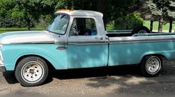 1966 Ford F-100 white/ blue