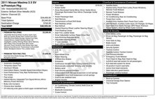 2011 Nissan Maxima 3.5 SV