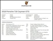 2018 Porsche 718 Cayman GTS