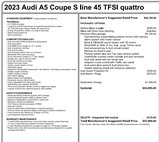 2023 Audi A5 quattro S line Prem Plus 45 TFSI