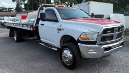 2012 Dodge Ram 5500 4x4 Heavy Duty Cummins Flatbed Rollback Tow Truck